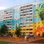 Декоративная фасадная окраска жилого дома